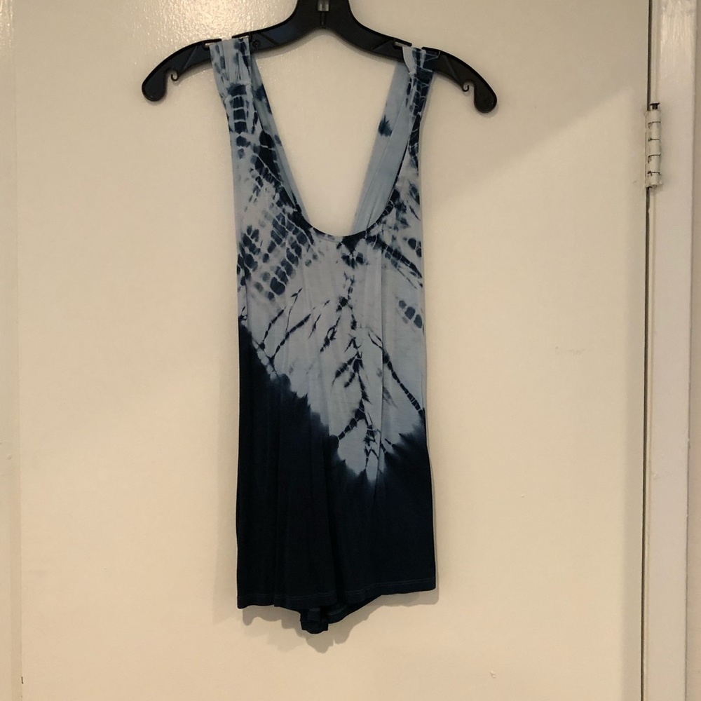 Blue Tie Dye Top